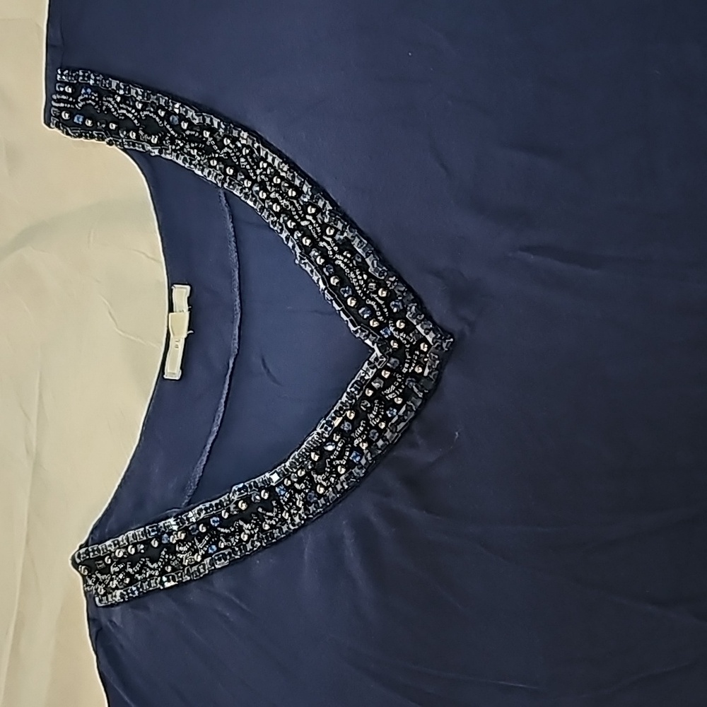 Pleione Dark Blue Top Size 1X - Picture 3 of 14